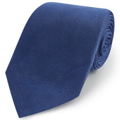 Dark Blue Heavy Twill Woven Silk Tie