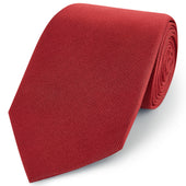 Wine Heavy Twill Woven Silk Tie