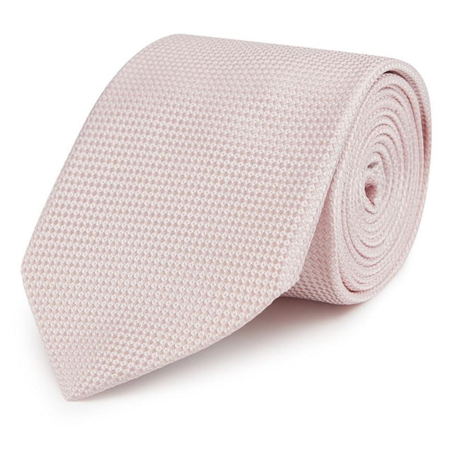 Pink Textured Woven Silk Tie