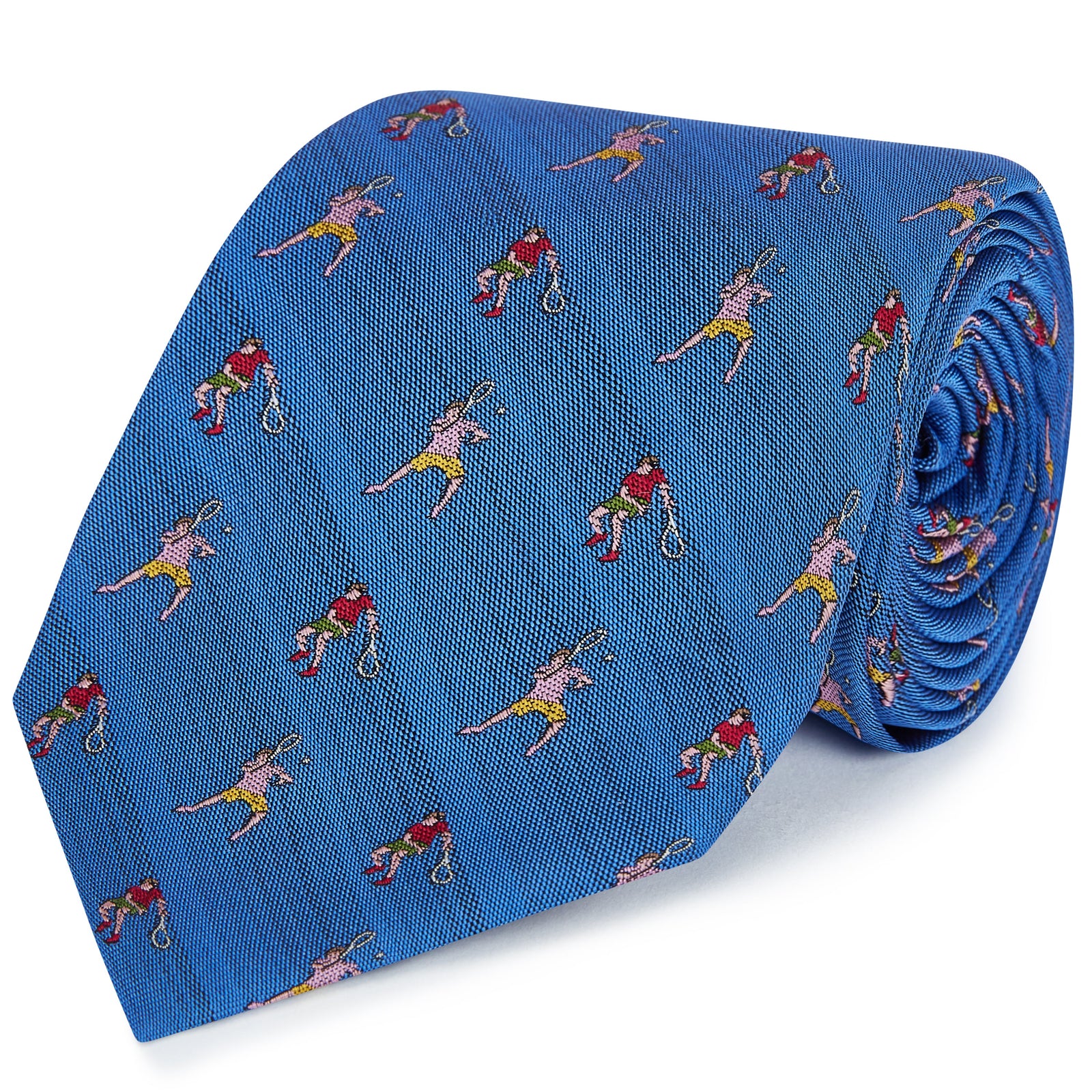 Blue Tennis Woven Silk Tie