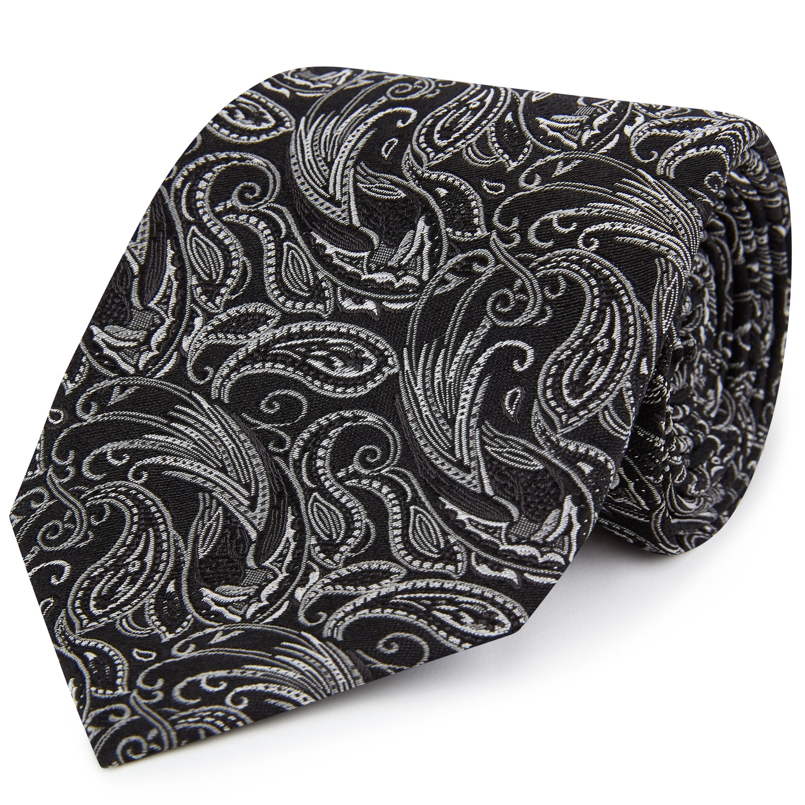 Black Pheasant Woven Silk Tie