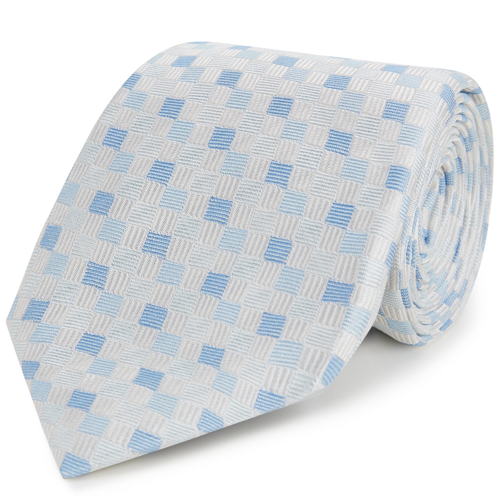 Blue Harlequin Woven Silk Tie