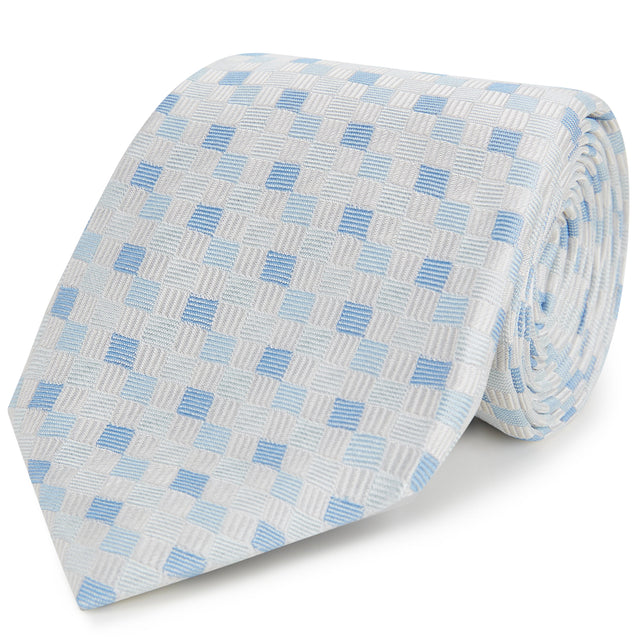 Blue Harlequin Woven Silk Tie