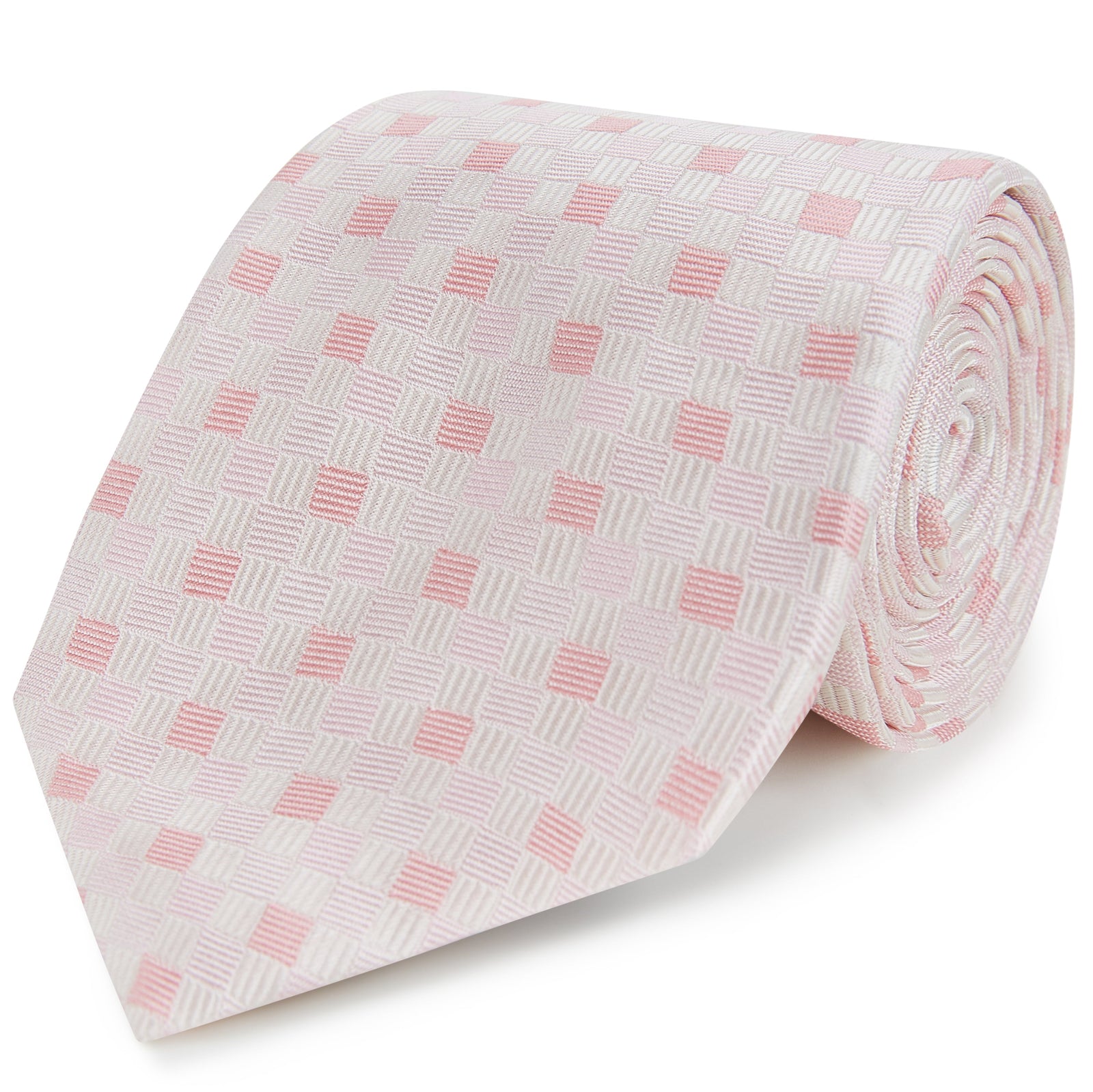 Pink Harlequin Woven Silk Tie