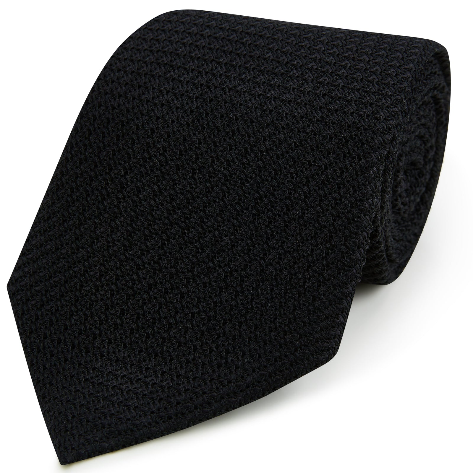 Black Grenadine Silk Tie