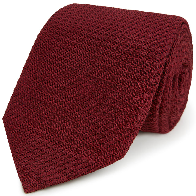 Burgundy Grenadine Silk Tie