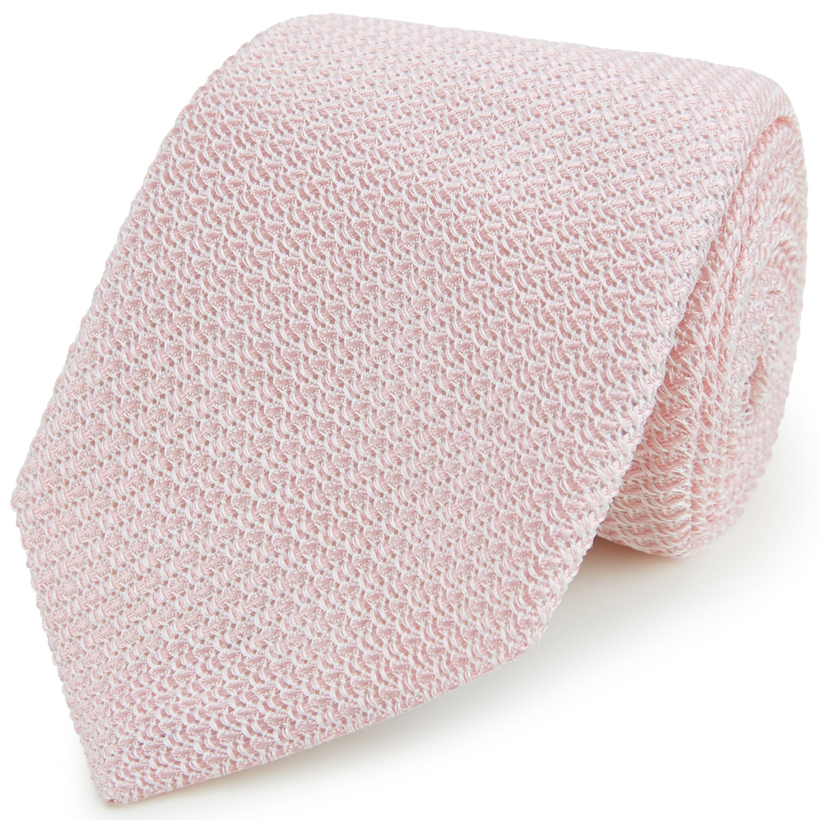 Pale Pink Grenadine Silk Tie