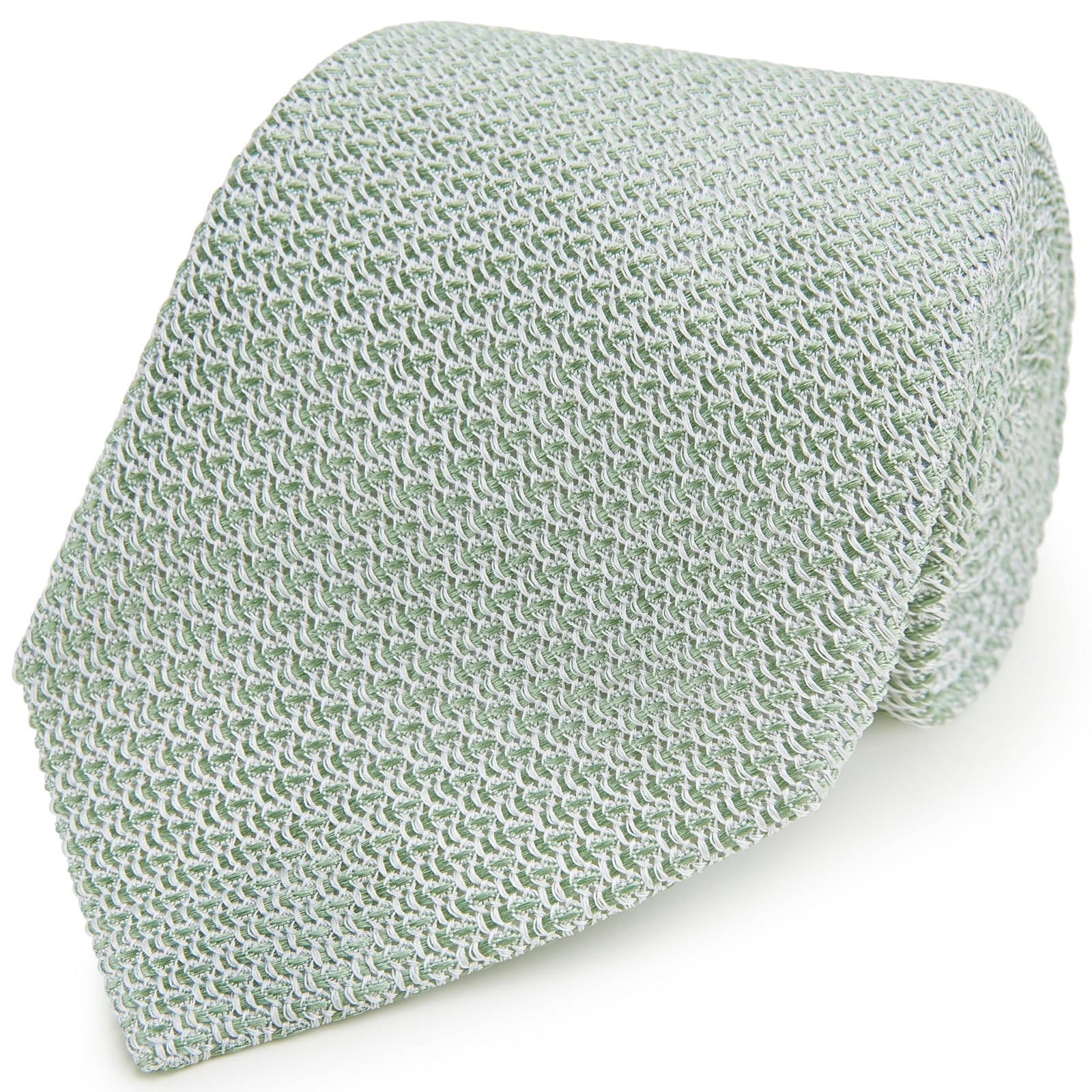 Sage Green Grenadine Silk Tie