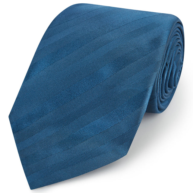 Blue Tonal Stripe Woven Silk Tie