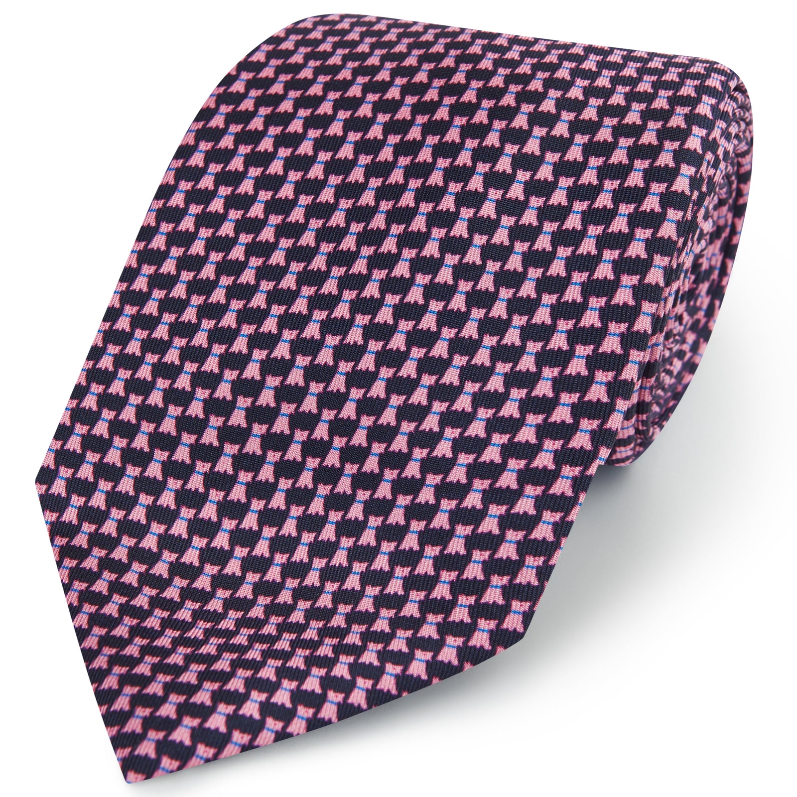 Micro Dog Printed Silk Tie