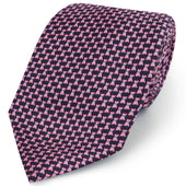Micro Dog Printed Silk Tie
