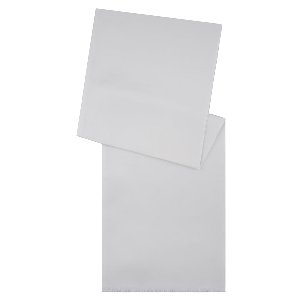 White silk dresswear scarf