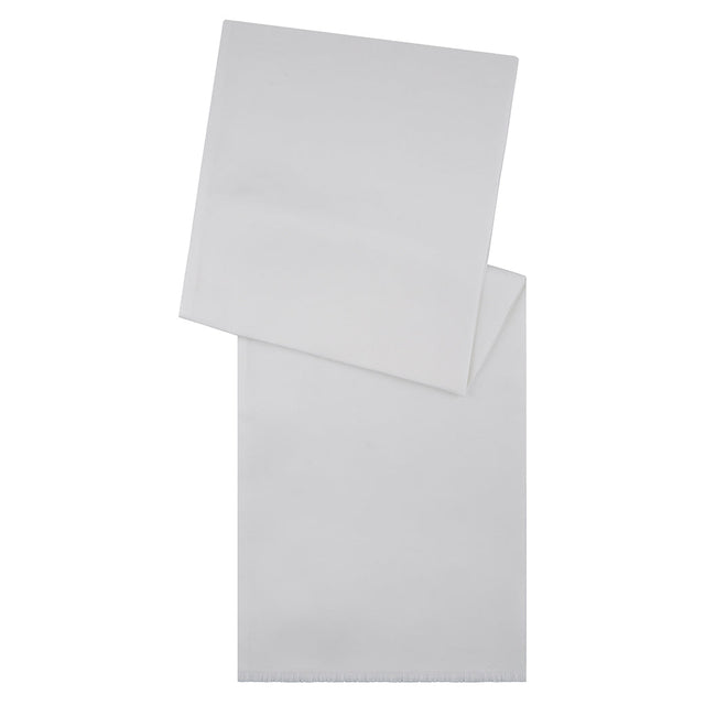 White silk dresswear scarf