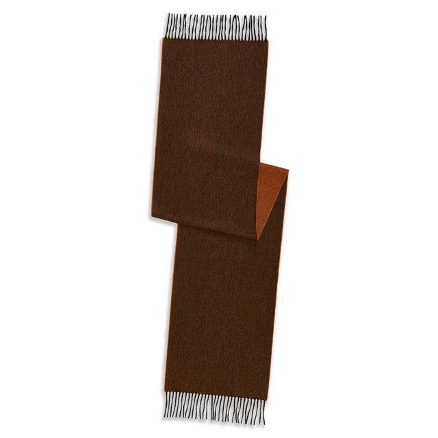Arran Reversible Orange and Charcoal Cashmere Scarf