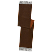 Arran Reversible Navy and Brown Cashmere Scarf