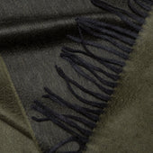 And Green Tonal Reversible Cashmere Scarf