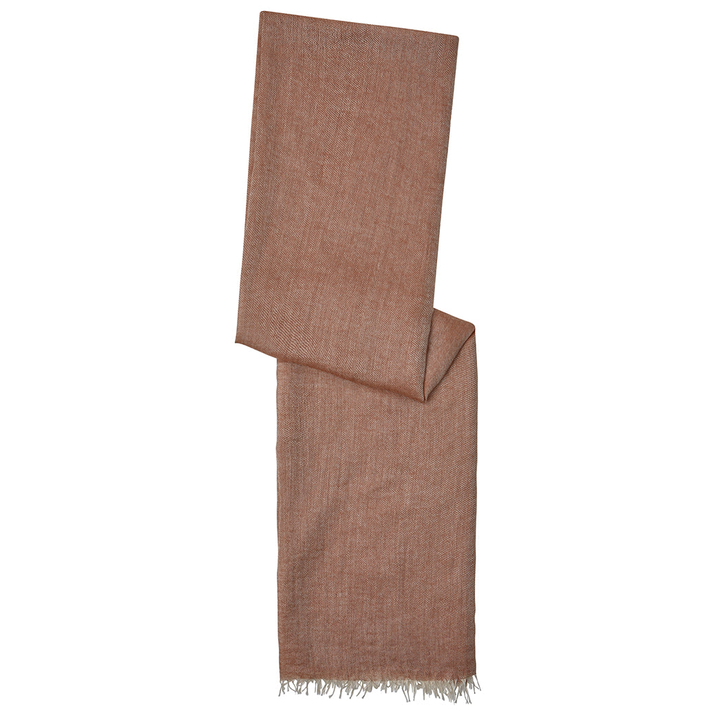 Rust Lightweight Twill Silk Cashmere Scarf