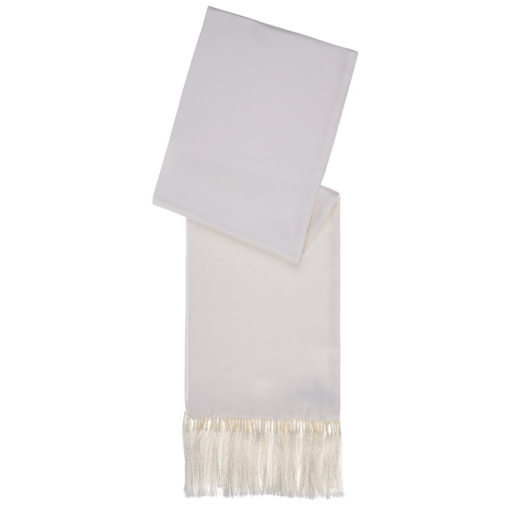 Ivory Heavy Twill Silk Scarf