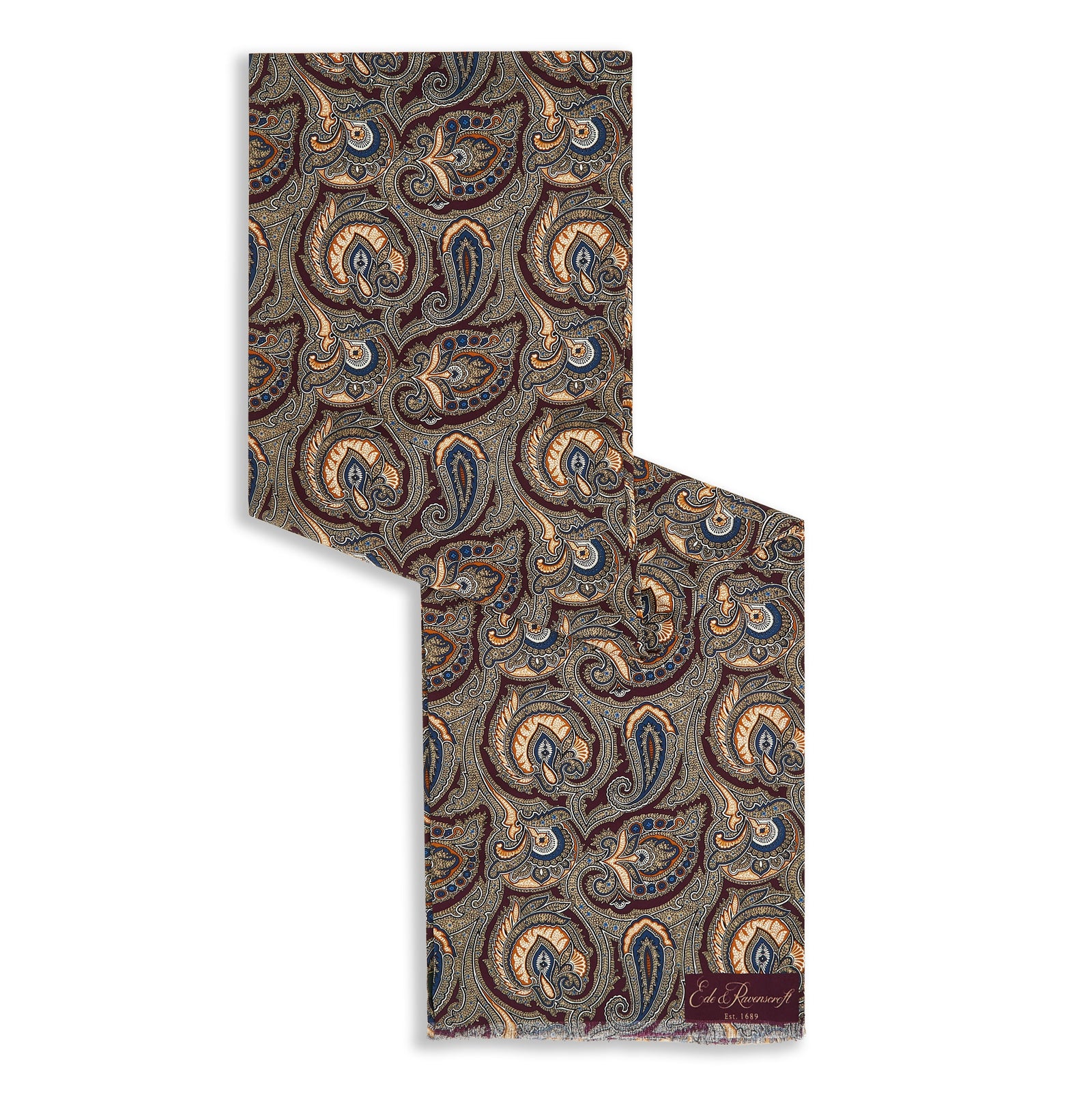 Paisley Madder Silk Scarf