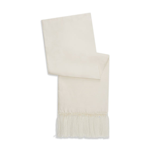 Ivory Herringbone Silk Dresswear Scarf