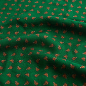 And Navy Fox Print Flannel Wool Scarf
