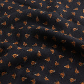 And Brown Fox Print Flannel Wool Scarf