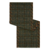 Equestrian Check Printed Wool Scarf