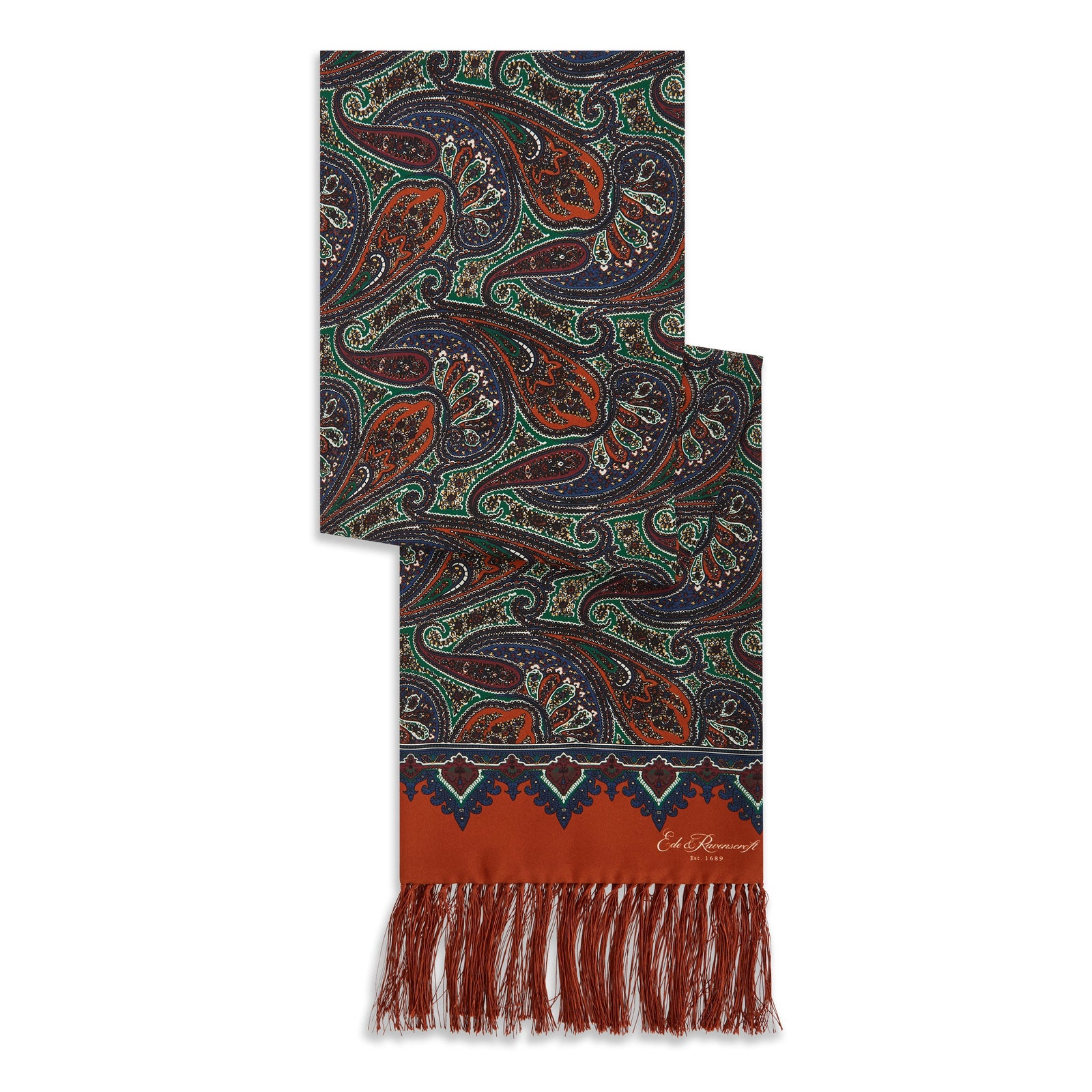 Paisley Madder Silk Scarf