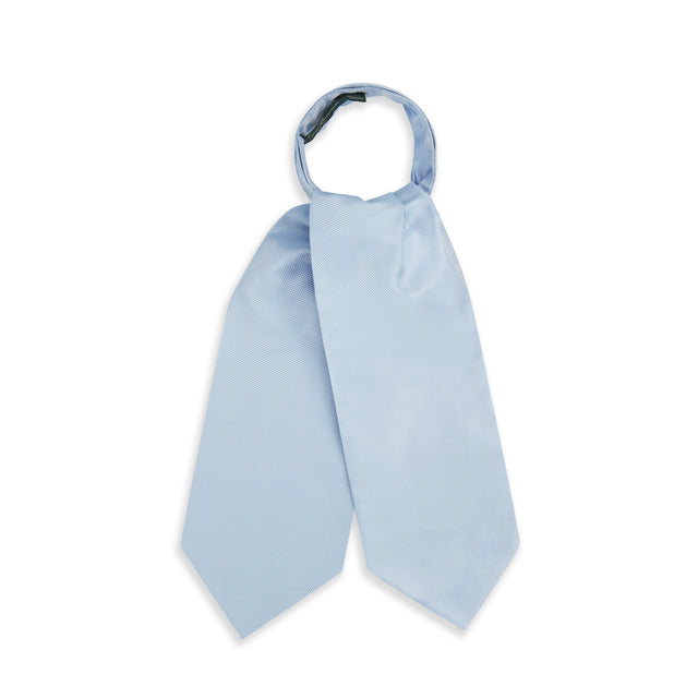 Pale Blue Micro Textured Silk Cravat