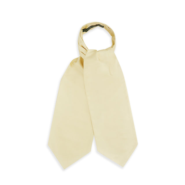 Pale Yellow Micro Textured Silk Cravat