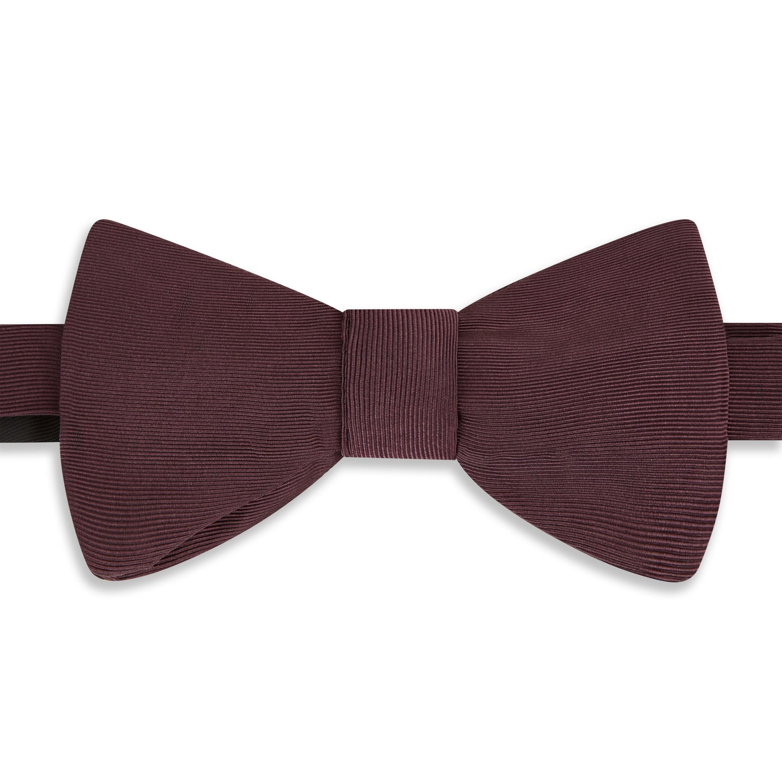 Aubergine Grosgrain Silk Cotton Bow Tie