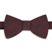 Aubergine Grosgrain Silk Cotton Bow Tie