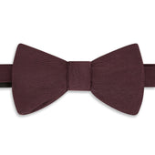 Aubergine Grosgrain Silk Cotton Bow Tie