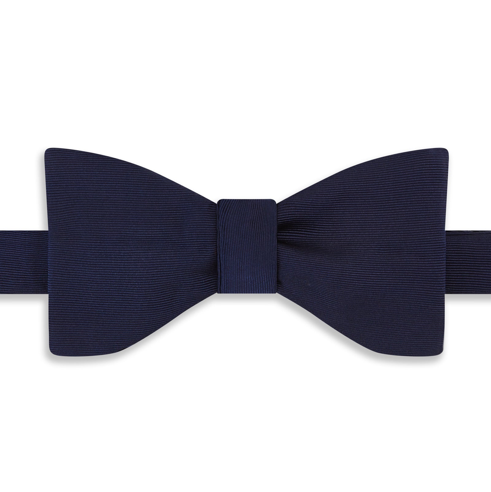 Light Navy Grosgrain Silk Cotton Bow Tie