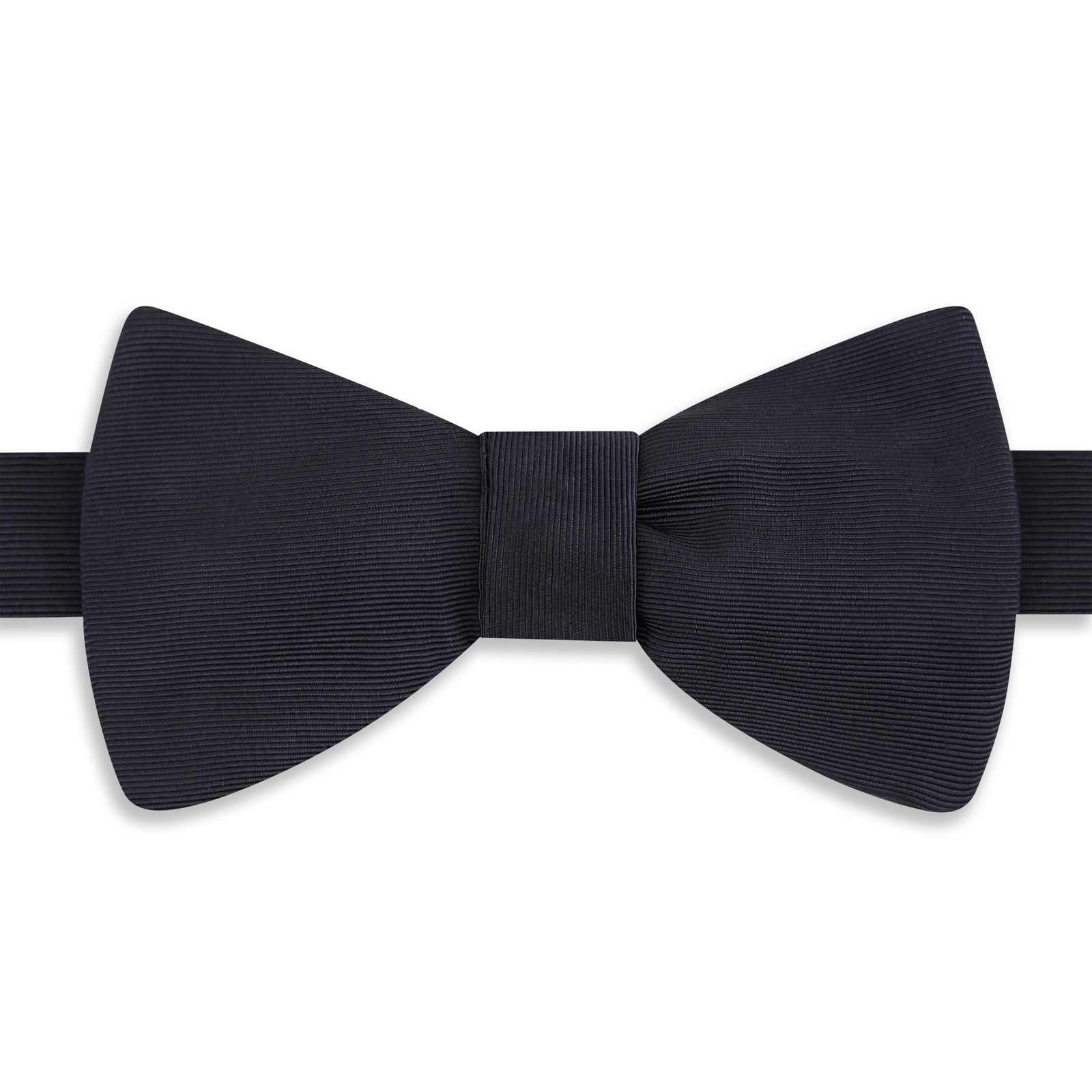Navy Grosgrain Silk Cotton Bow Tie