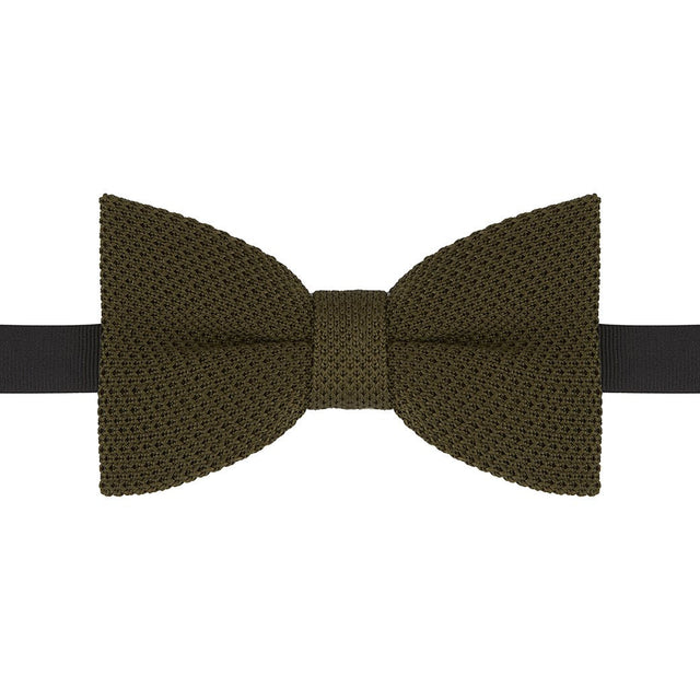 Light Green Fine Gauge Knitted Pre-Tied Silk Bow Tie