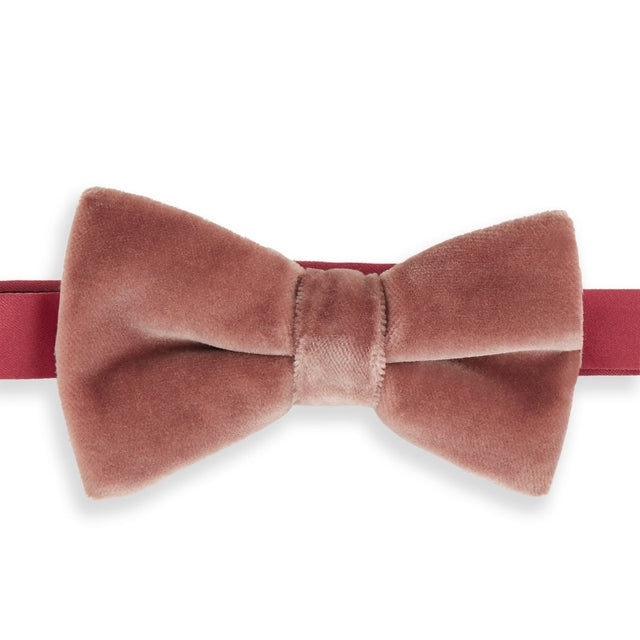 Pink Velvet Pre-Tied Bow Tie