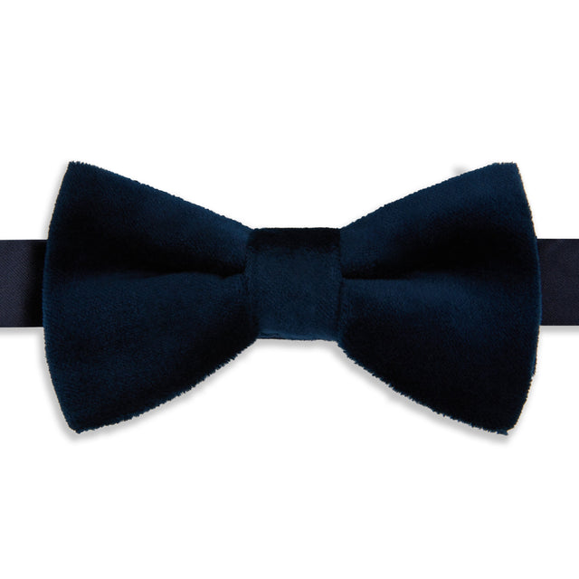 French Navy Velvet Pre-Tied Bow Tie