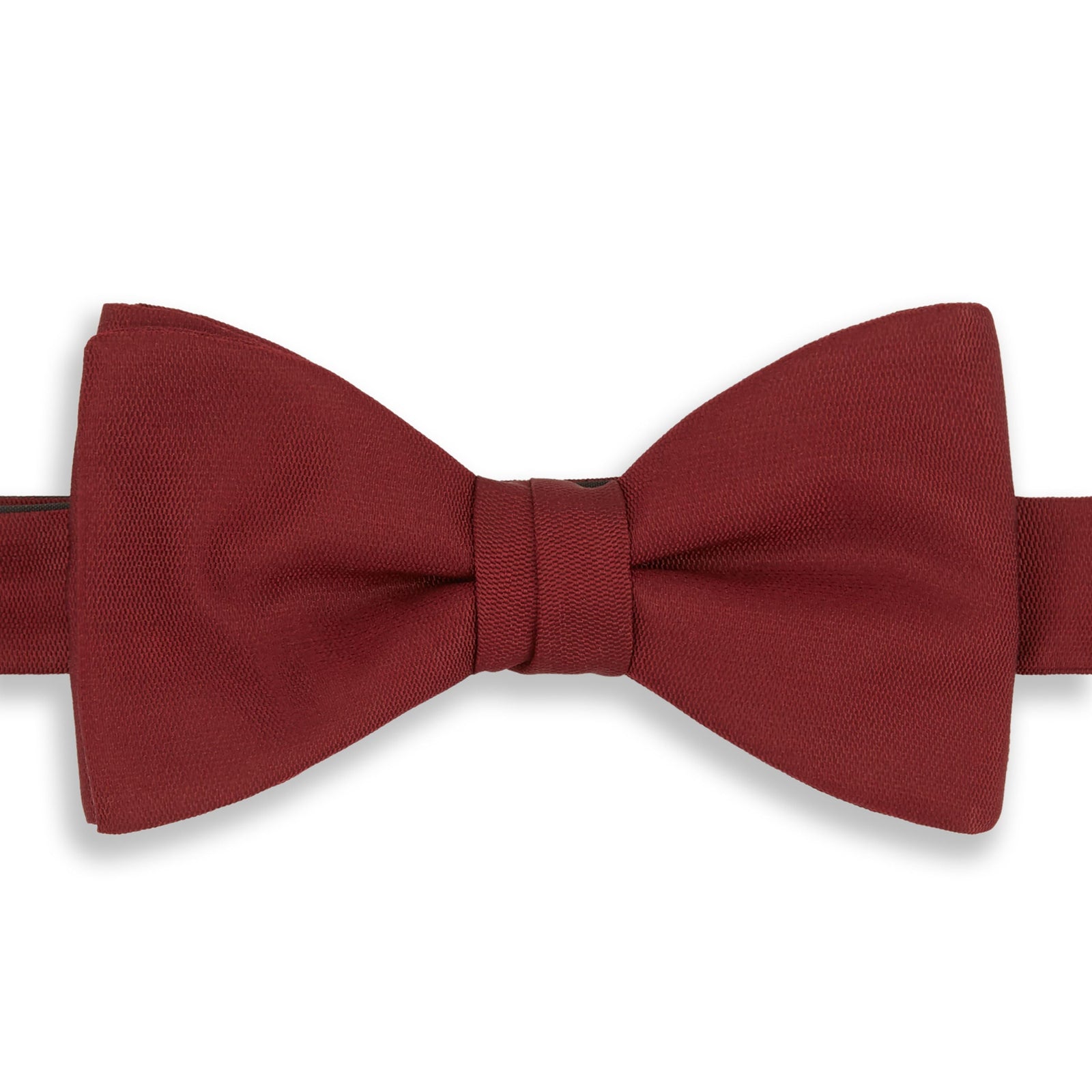 Burgundy Barathea Silk pre-Tied Bow Tie