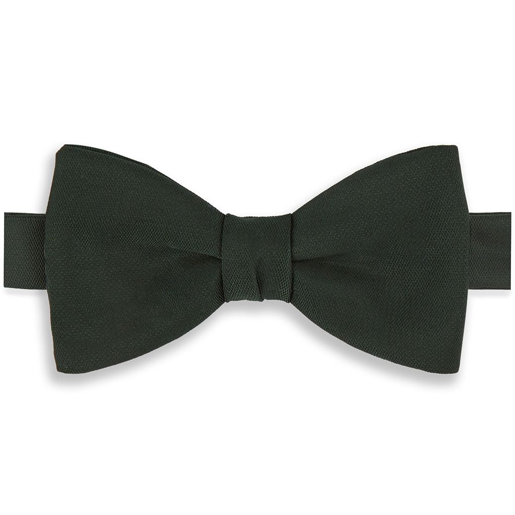 Green Barathea Silk Pre-Tied Bow Tie