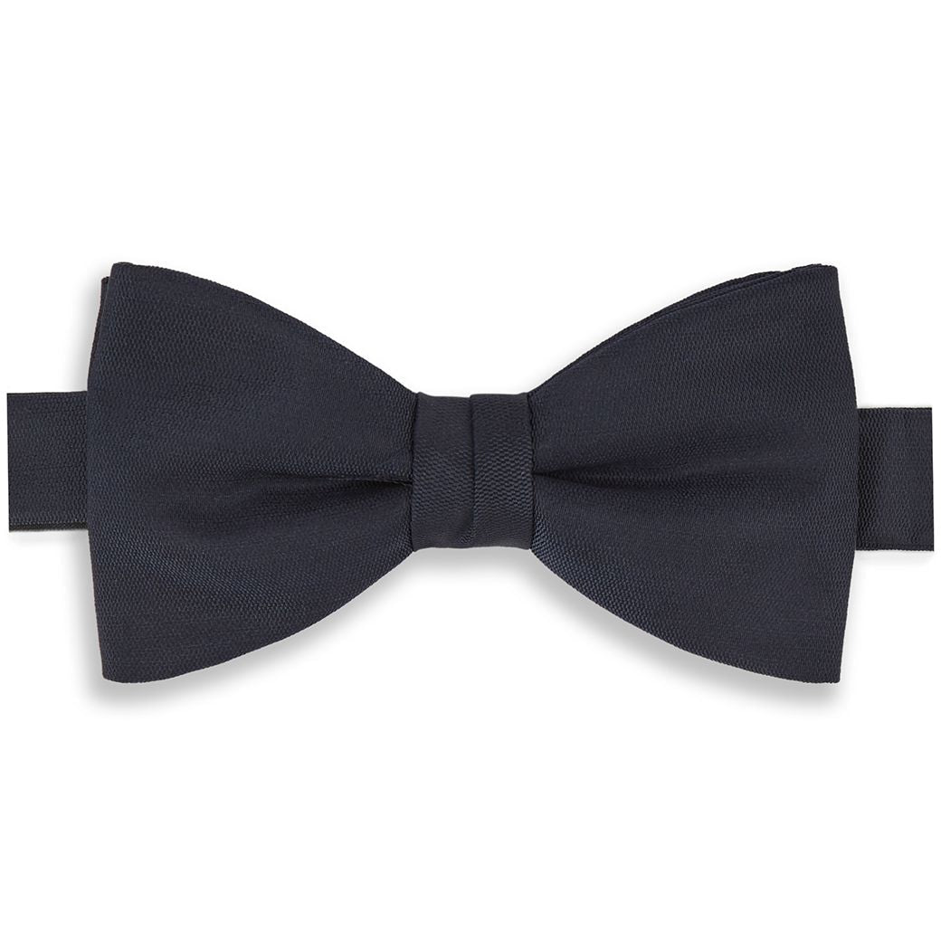 Navy Barathea Pre-Tied Silk Bow Tie