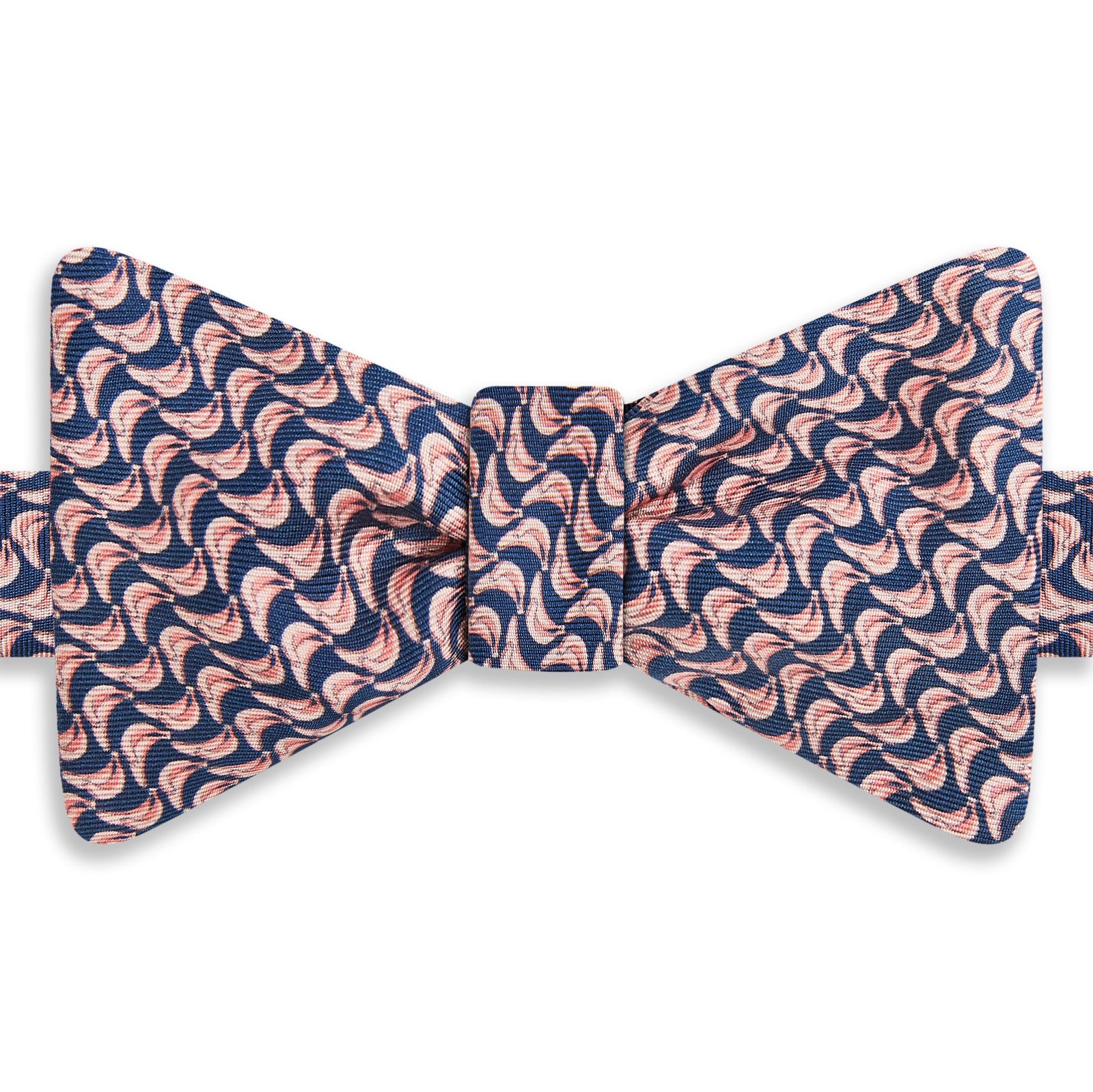 Pink Banana Printed Silk Self Bow Tie