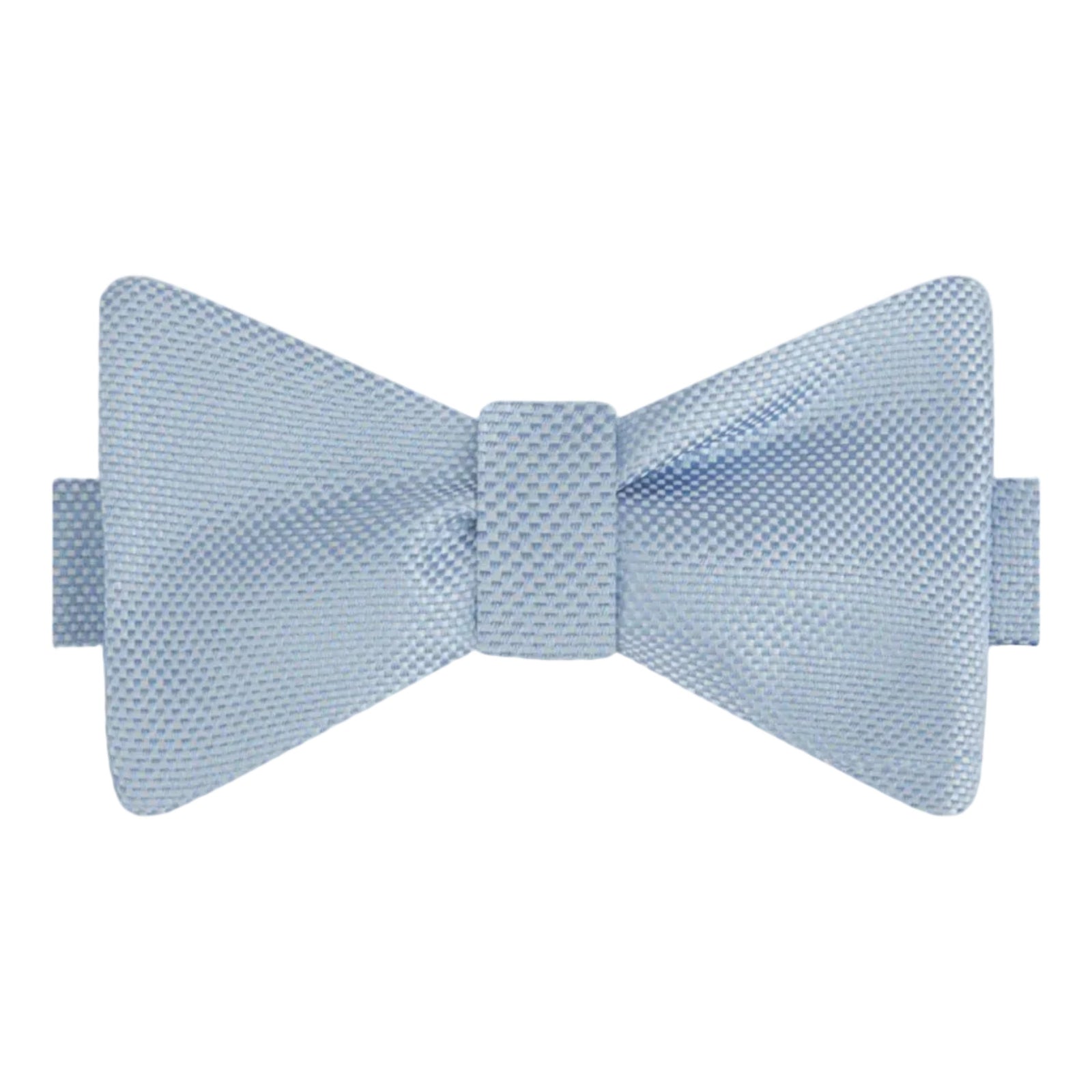Pale Blue Micro Textured Silk Self Bow Tie