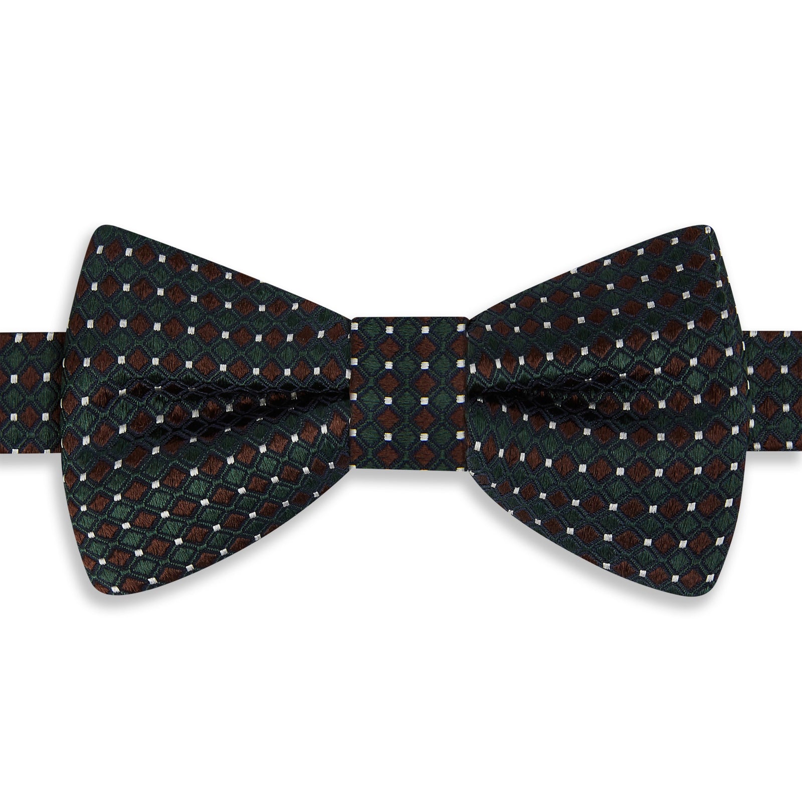 Green Jacquard Silk Pre Tied Bow Tie