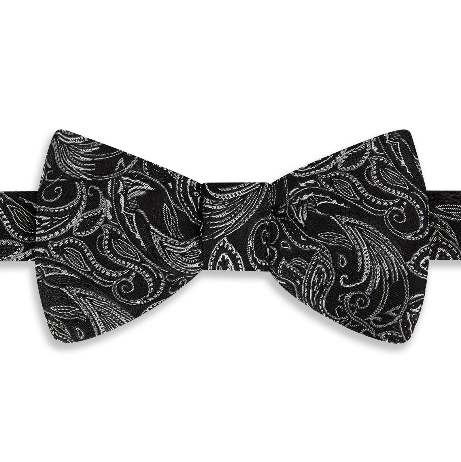Black Pheasant Woven Silk Bow Tie