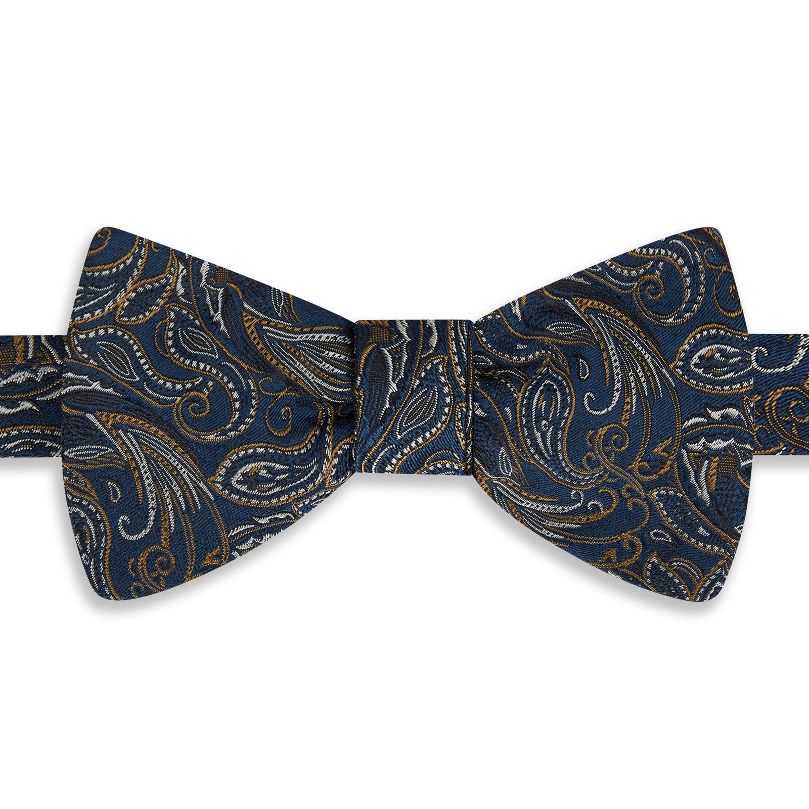 Teal Pheasant Woven Silk Bow Tie