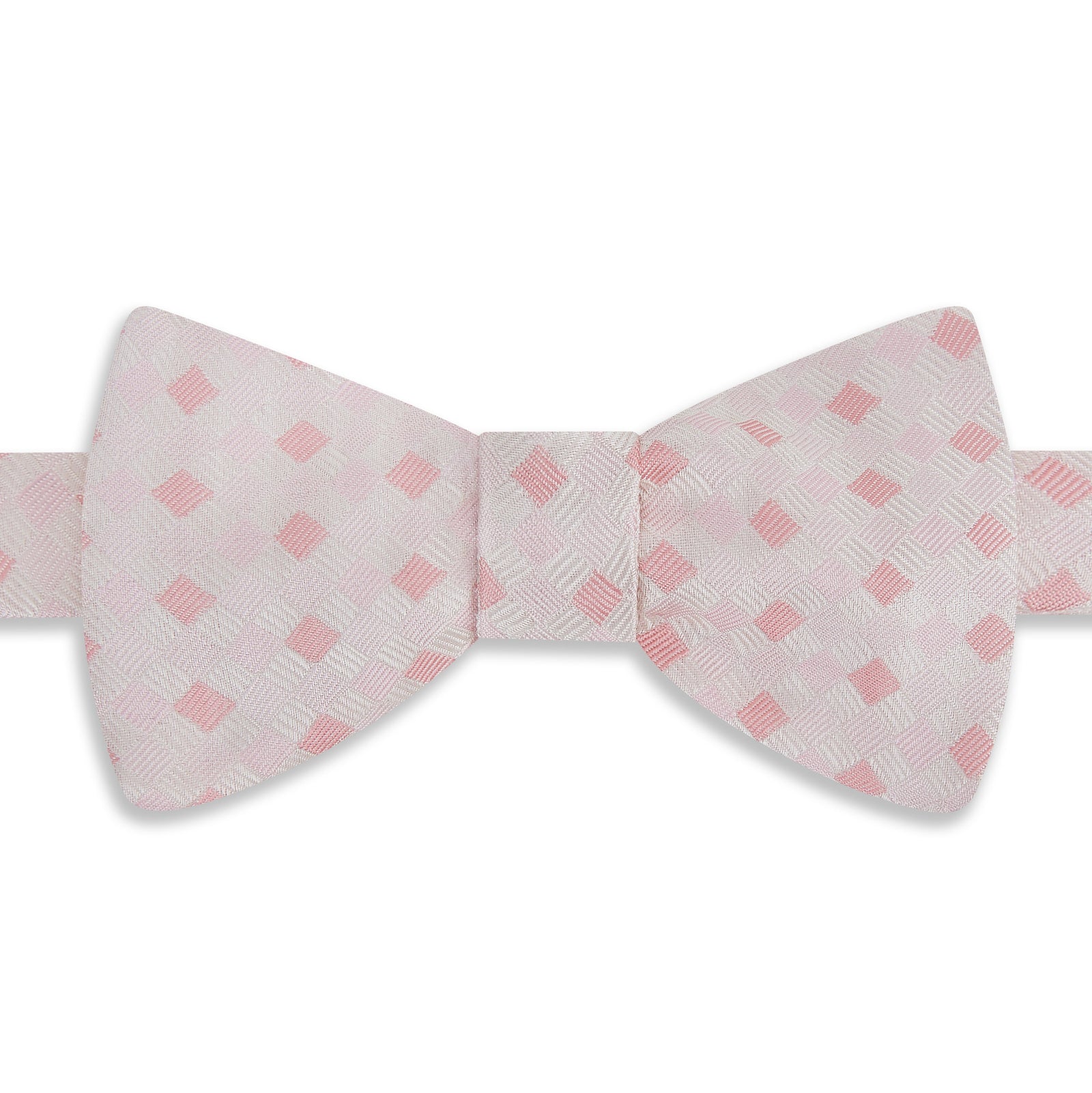 Pink Harlequin Woven Silk Bow Tie