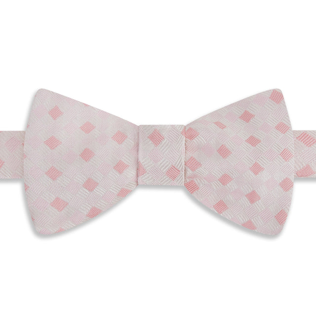Pink Harlequin Woven Silk Bow Tie
