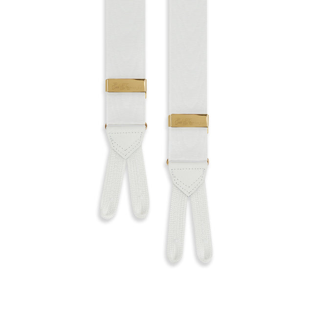 White Moire Braces