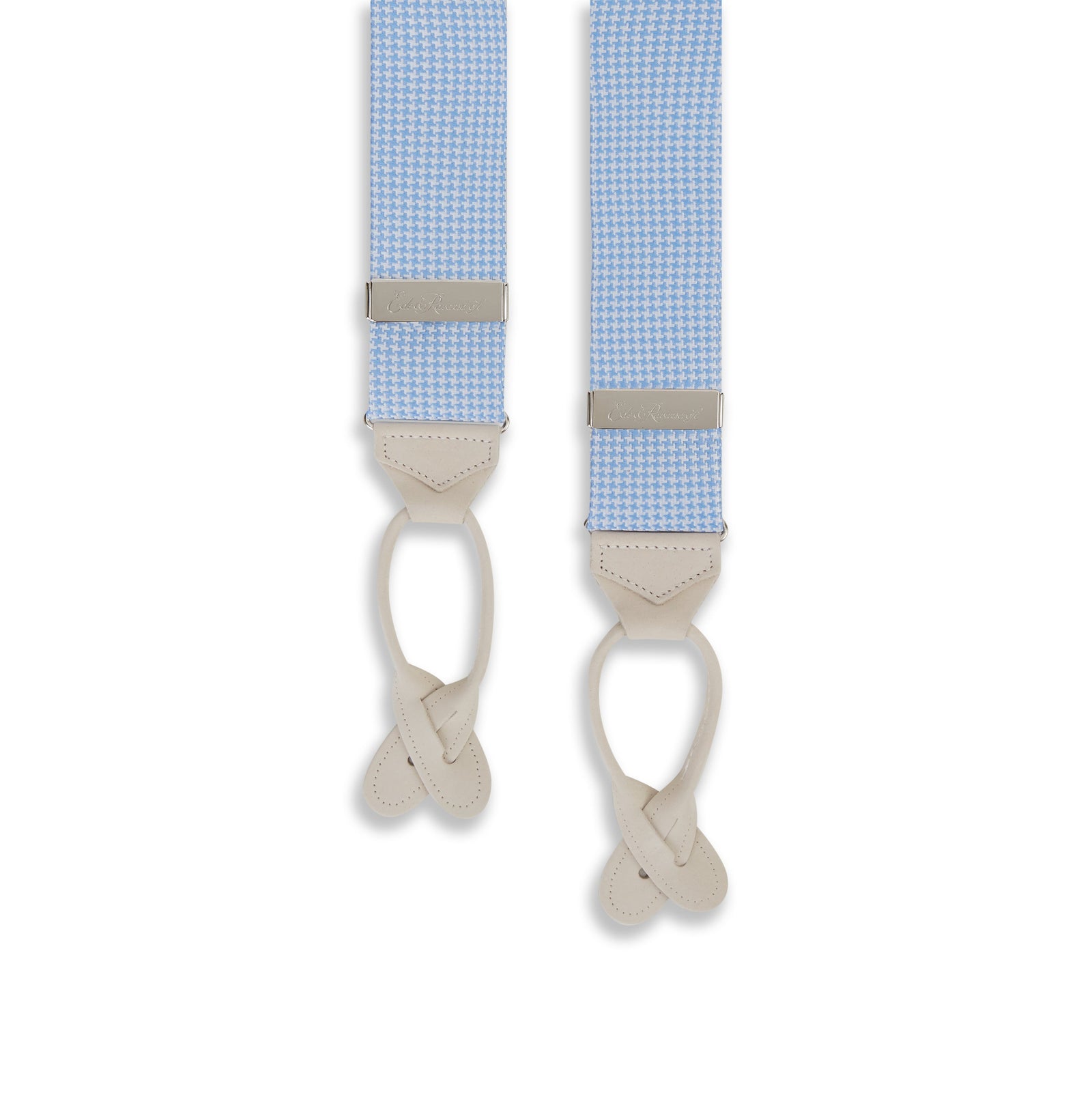 And White Houndstooth Silk Brace